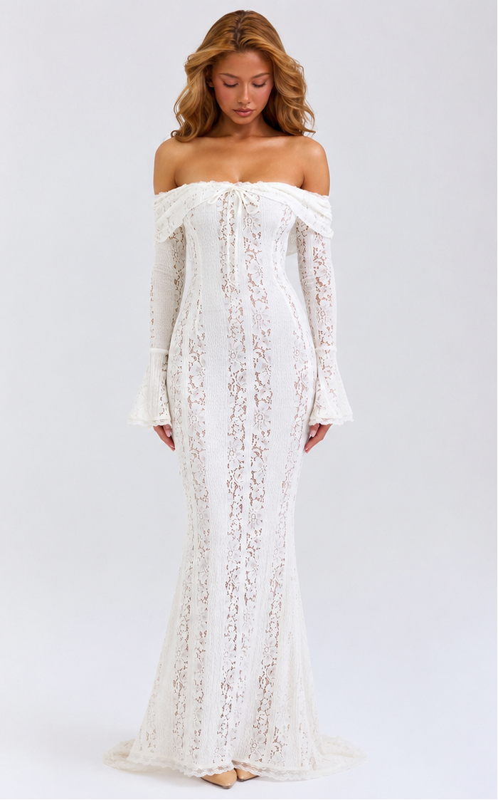 Ethereal Lace Gown Maxi