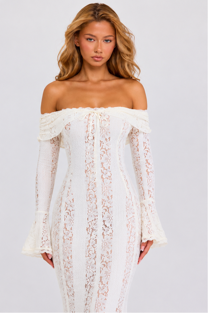 Ethereal Lace Gown Maxi