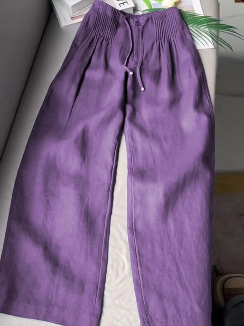 Isabelle | Pantalon fluide jambe large
