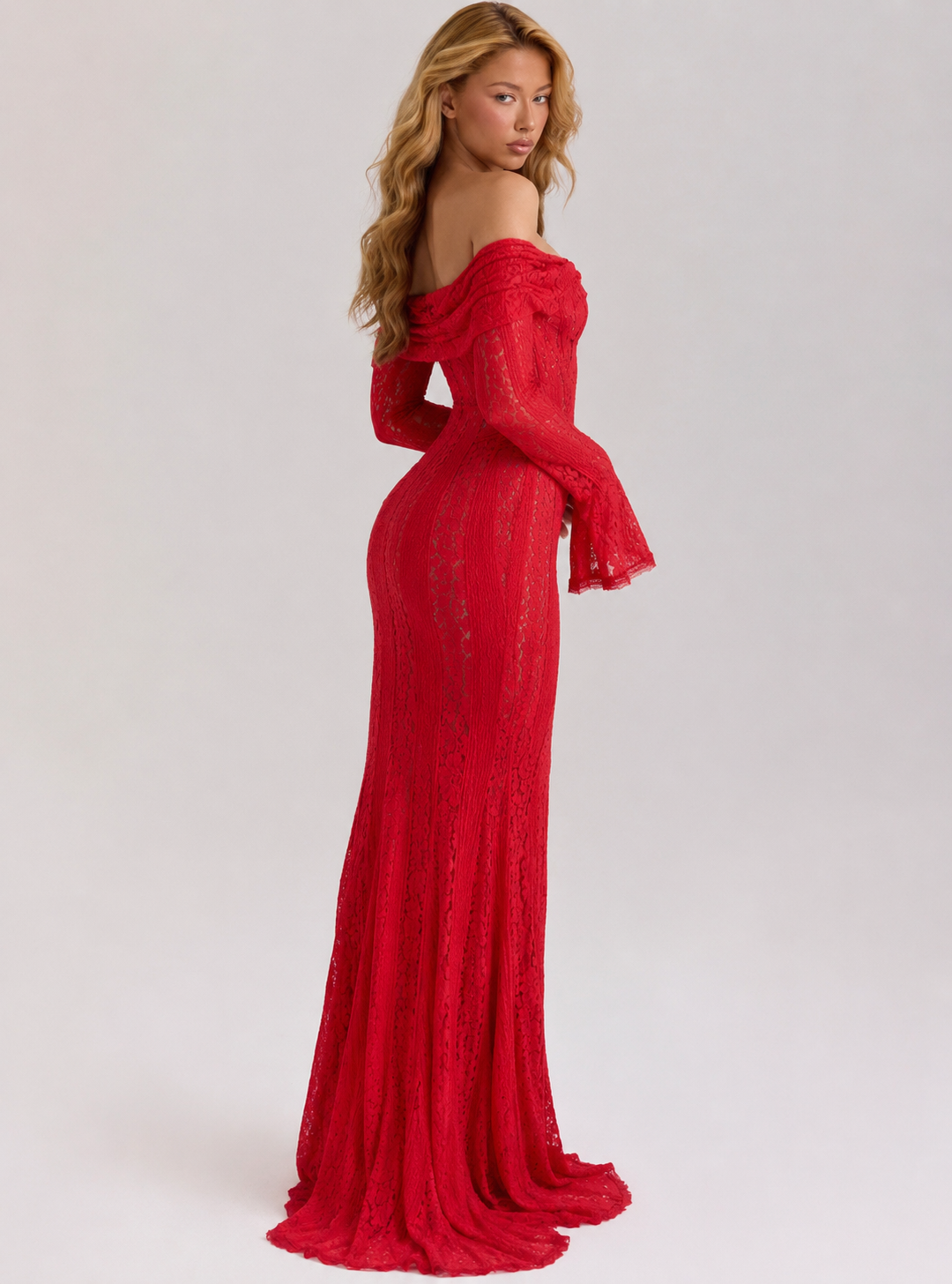 Ethereal Lace Gown Maxi