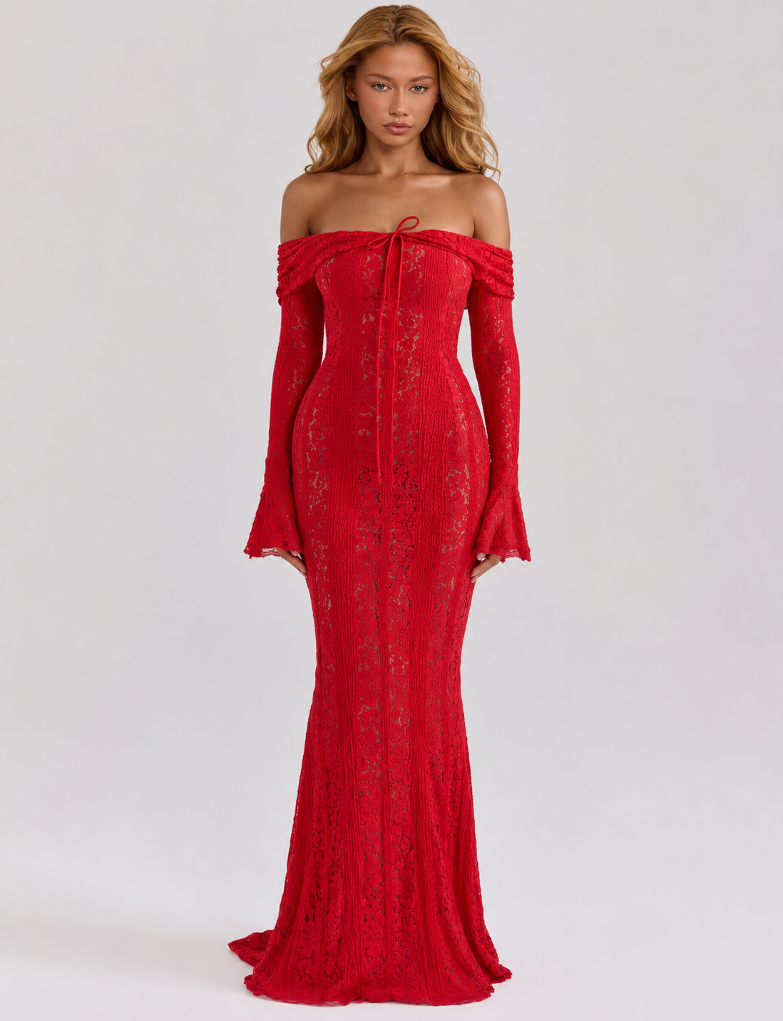 Ethereal Lace Gown Maxi