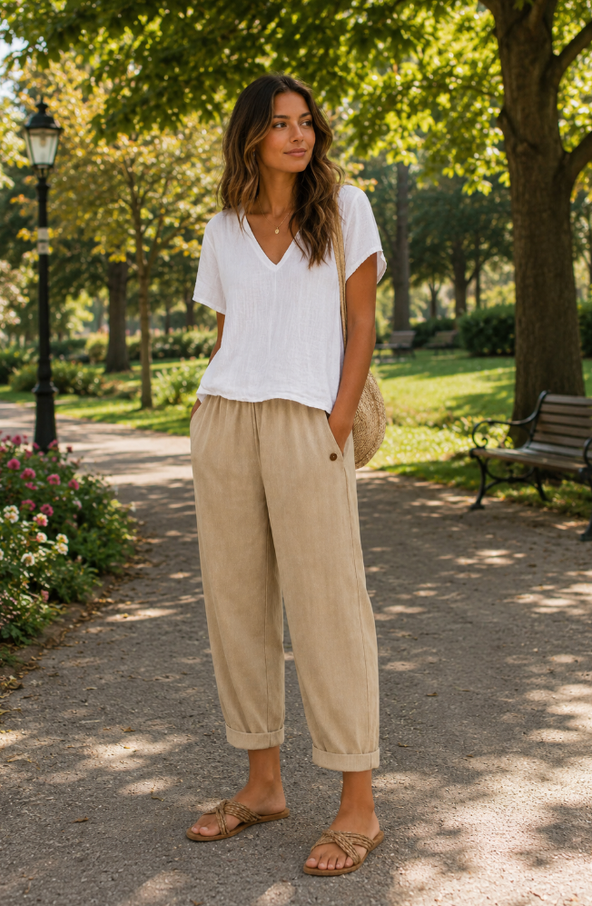 Margaux | Pantalon en lin aérien